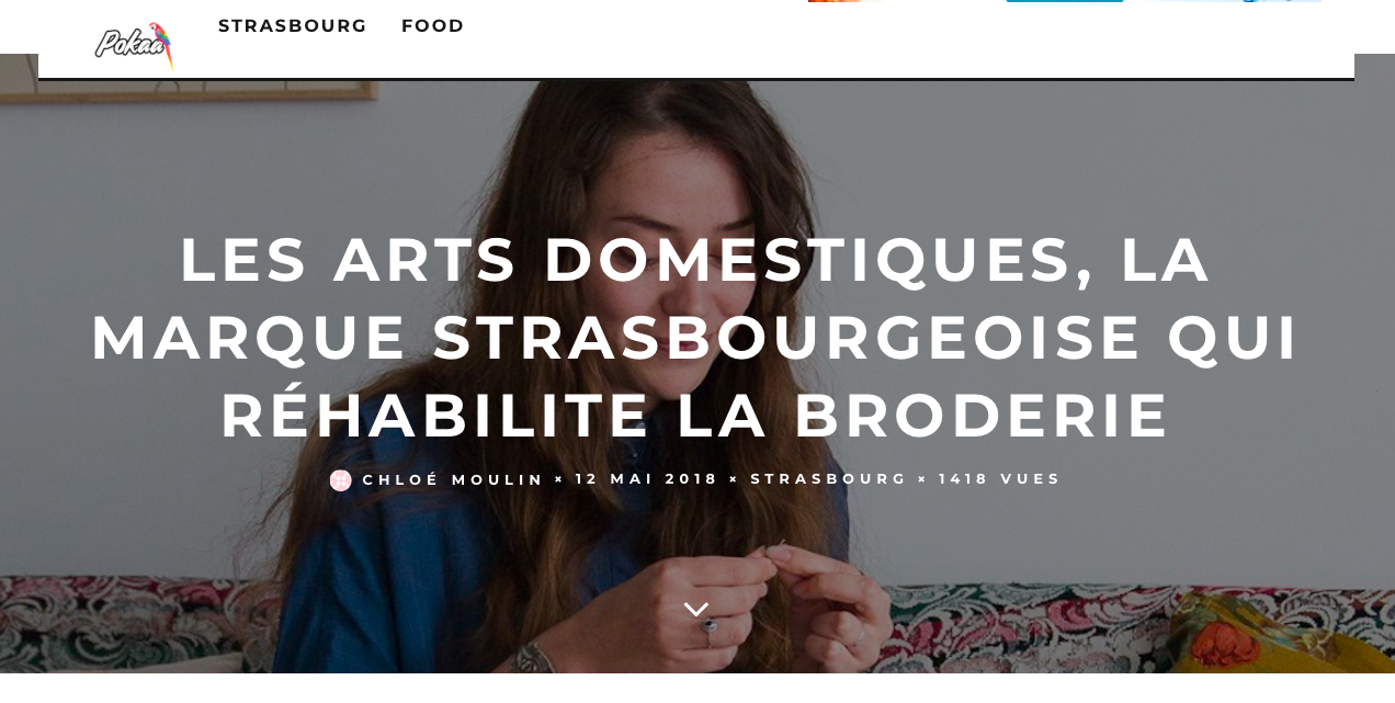 interview pokaa Les Arts Domestiques Broderie Strasbourg