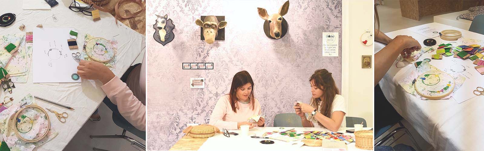 ATELIER INITIATION A LA BRODERIE diapo ateliers les arts domestiques